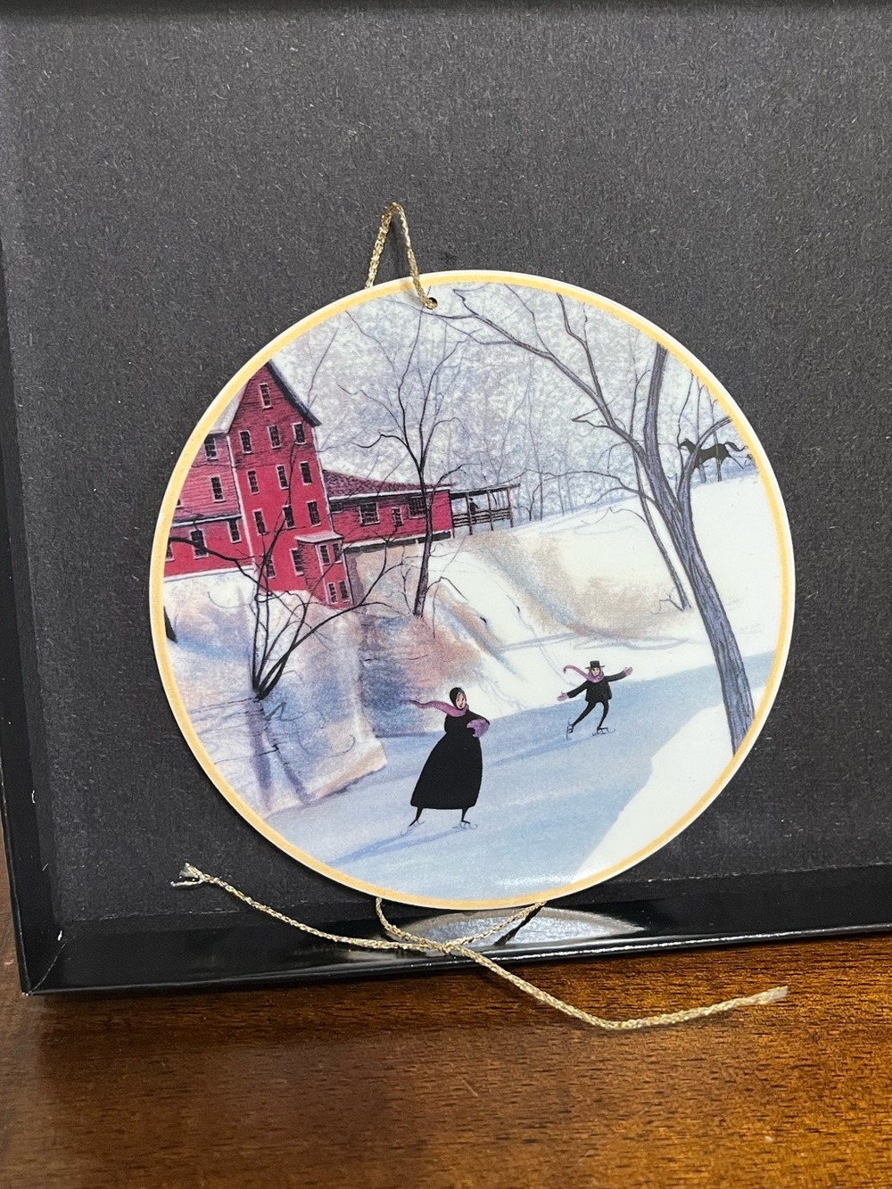 P. Buckley Moss Clifton Mill Hand Painted Ornament